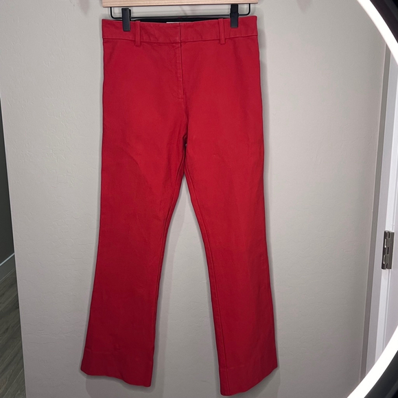 Derek Lam 10 Crosby Pants Jeans Trousers Like New Stretchy Straight Tomato Red - Picture 1 of 12